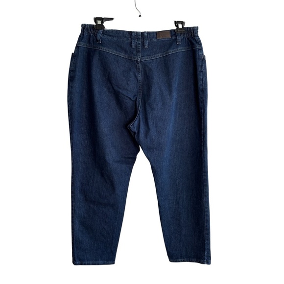 Lee Jeans Womens 18W Petite High Rise Comfort Elastic Waist Tapered Leg Stretch - Picture 3 of 14